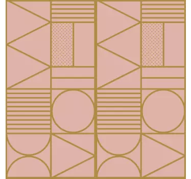 Gold and pink colors block decals for furniture - TenStickers