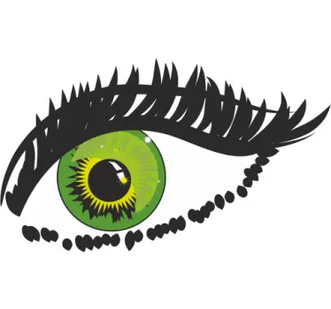 Green Eye Sticker - TenStickers
