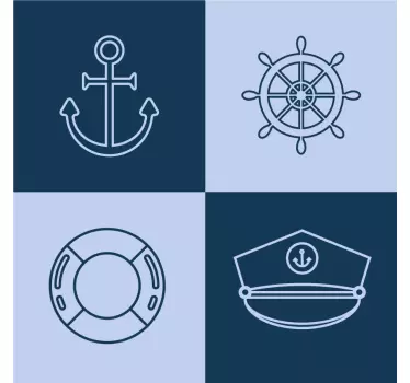 Marine life bathroom tile sticker - TenStickers