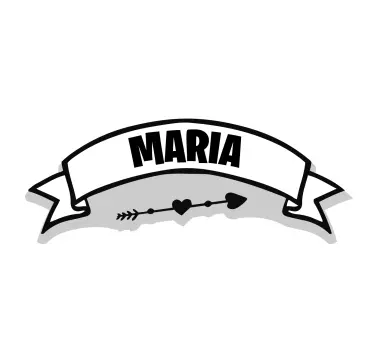 Personalised name banner teenage wall decals - TenStickers