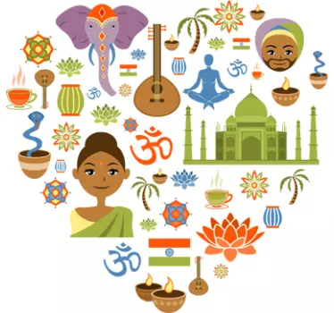 Love India Decal - TenStickers