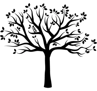 Silhouette autumn tree wall sticker - TenStickers