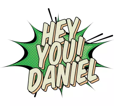 Hey You! Custom Name text sticker - TenStickers