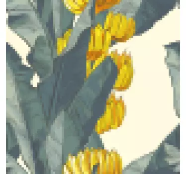 Banana leaf pattern plant sticker - TenStickers