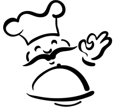 Smiling Chef Kitchen Wall Sticker - TenStickers