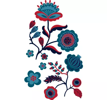 Floral Multicolor Arrangement wall sticker - TenStickers