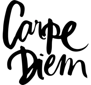 Carpe Diem Calligraphy Wall Sticker - TenStickers