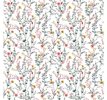 Wall sticker floral crest arrangement - TenStickers