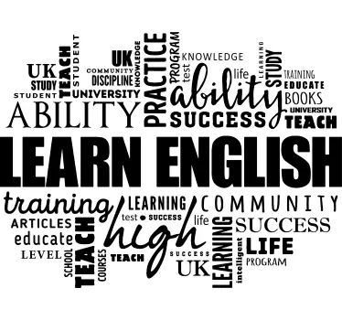 Engaging Language Learning text sticker - TenStickers