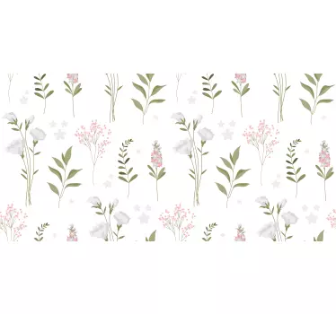 Minimalistic wildflower pattern furniture sticker - TenStickers