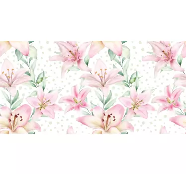 Flower wall sticker elegant lily designs - TenStickers