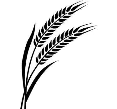 Decorative wheat plant wall sticker - TenStickers