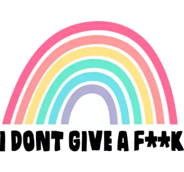 Rainbow quote wall sticker - TenStickers