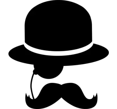 Gentleman Icon Mac Sticker - TenStickers