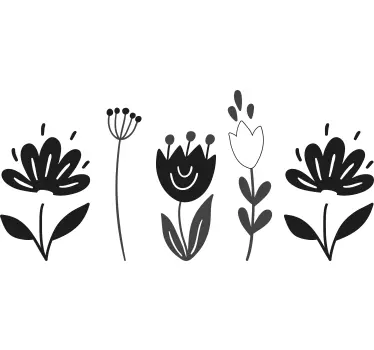 Wall sticker contemporary botanical design - TenStickers
