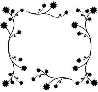 Flower wall sticker floral vine design - TenStickers