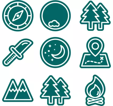 Nature Symbol Collection nature wall sticker - TenStickers