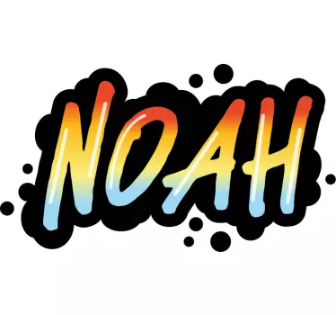 Text sticker colourful name design - TenStickers