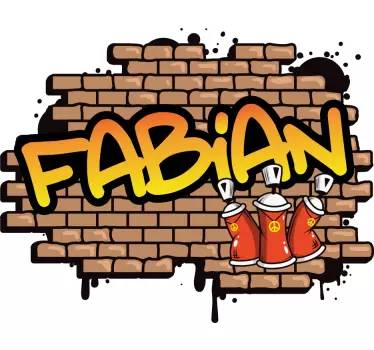 Quote wall sticker customizable graffiti design - TenStickers