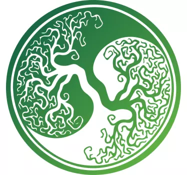 Dual Tree Patterns nature wall sticker - TenStickers