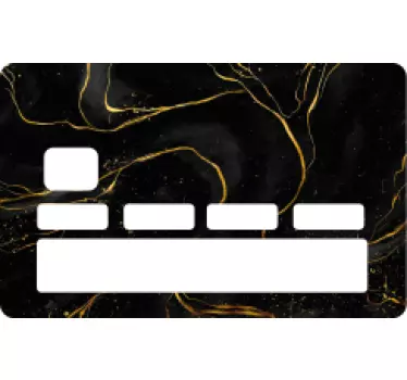 Black and golden marble texture bank card sticker - TenStickers