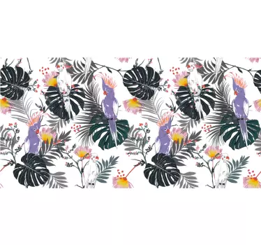 Tropical Cockatoo Print wall sticker - TenStickers