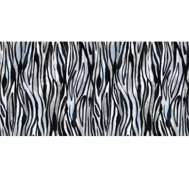 Classic gray and black zebra decals for furniture - TenStickers