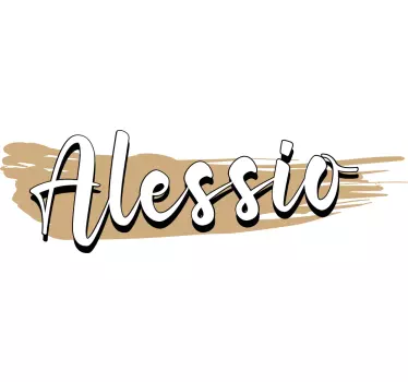 Artistic design with name and paint motorbike sticker - TenStickers