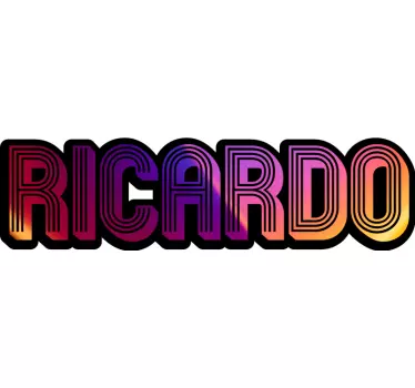 Unfocus shiny outline name motorbike sticker - TenStickers