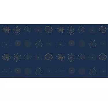Delicate round shapes on dark background decals for furniture - TenStickers