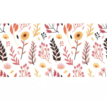 Wall sticker floral pattern decoration - TenStickers
