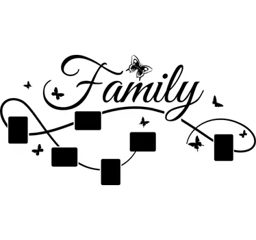 Family photo frame wall sticker for bedroom - TenStickers
