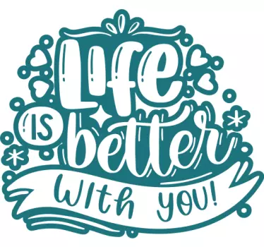 Inspirational Text Design quote wall sticker - TenStickers