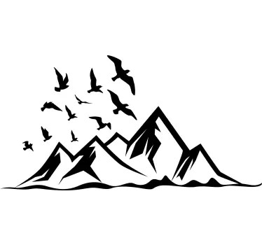 Majestic Mountain Peaks nature wall sticker - TenStickers