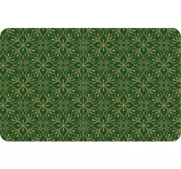 Elegant green and gold pattern bank card sticker - TenStickers