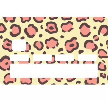 Yellow and pink leopard skin pattern bank card decal - TenStickers