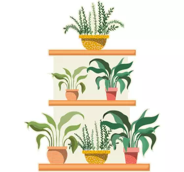 Potted Foliage Arrangement plant sticker - TenStickers