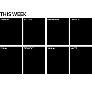 Weekly planner chalkboard sticker - TenStickers