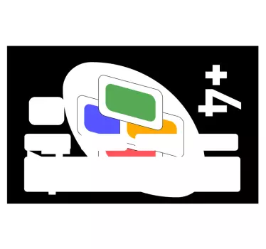 Credit card sticker colorful game card - TenStickers