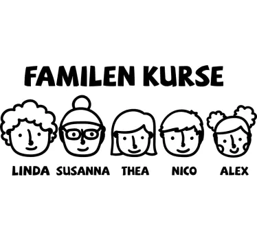 Family Fun Personalization quote wall sticker - TenStickers