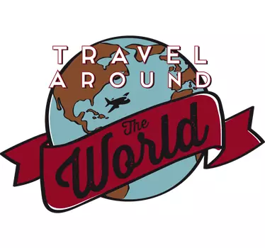 Travel Around the World Wall Sticker - TenStickers