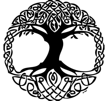 Celtic tree living room wall sticker - TenStickers