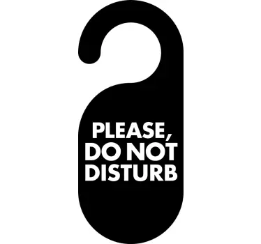 Do not disturb hanger sign bedroom door sticker - TenStickers