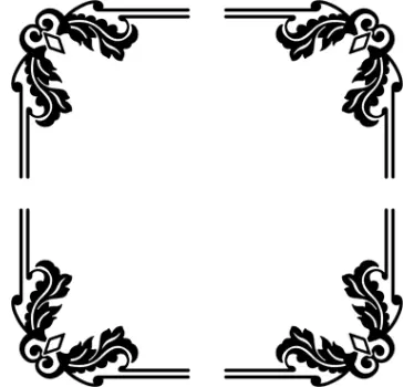 Ornamental Corners Window Sticker - TenStickers