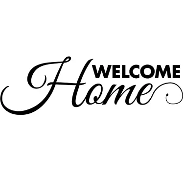 Welcome home living room wall sticker - TenStickers