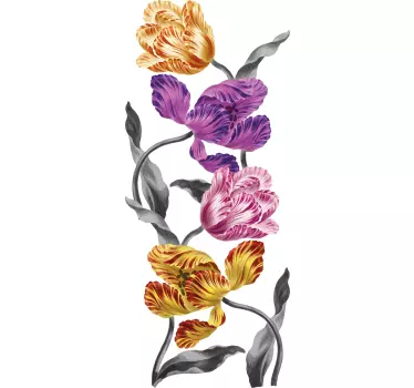 Colorful flower arrangement flower wall sticker - TenStickers