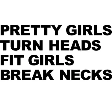 Fit Girls Text Sticker - TenStickers