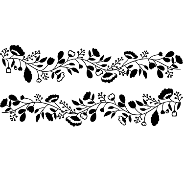 Ornamental floral mirror sticker - TenStickers