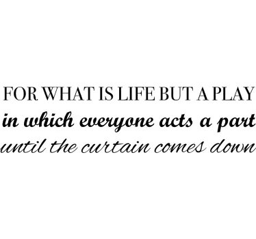 Life play quote quote wall sticker - TenStickers