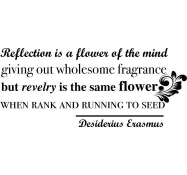 Quote wall sticker thoughtful reflection quote - TenStickers